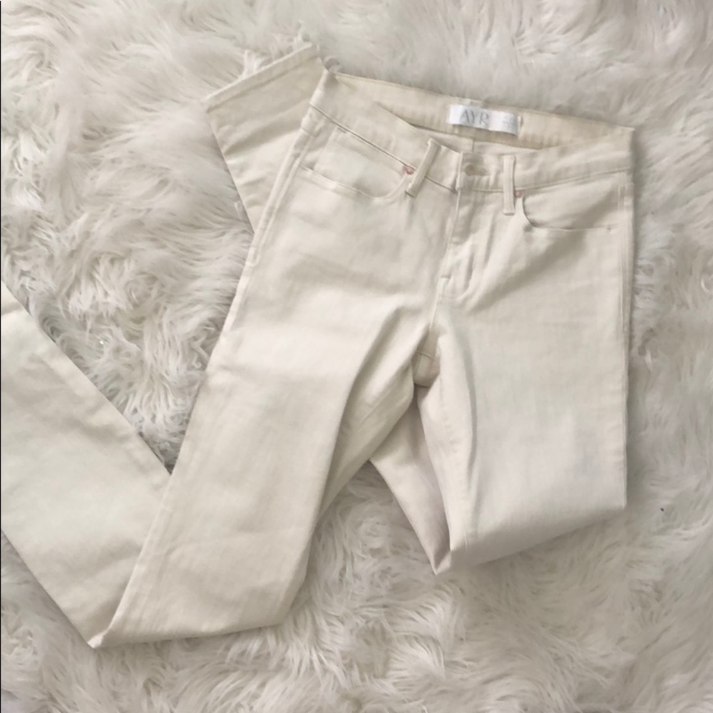 AYR (all year round) off white jeans